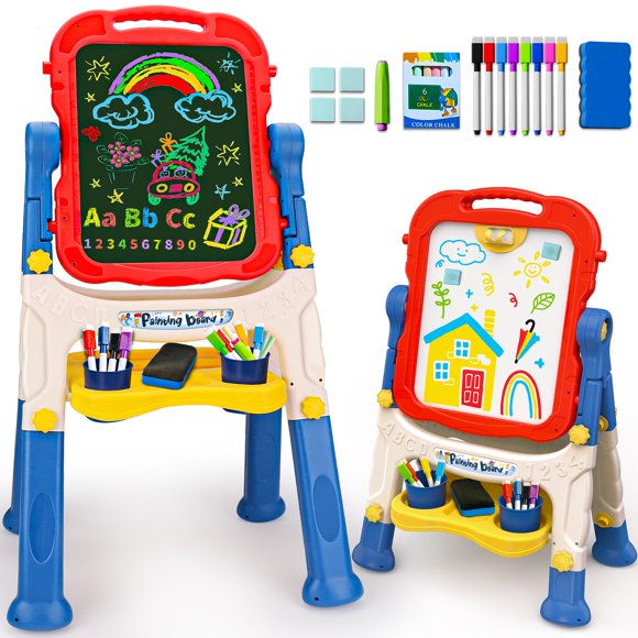 Pizarra y pizarra magnética Easel Basytodio para niños de 2 a 4 años