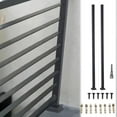 thumbnail image 5 of Goxfaca Stair Post 2Pcs/set Decking Railings Glass Railing Post Decking Railings Metal Deck Railing Black Metal Railing Post for Wood Fencing diplomatic, 5 of 9