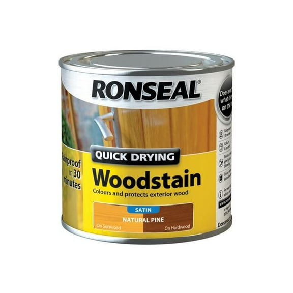 Ronseal - Quick Drying Woodstain Satin Natural Pine 250ml