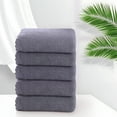 thumbnail image 4 of Cinvoph Basic 5pcs Bathroom Hand Towels, Hand Towel for Bath, Face, Kitchen, Super Soft Absorbent, Machine Washable, Size 12" x 24", dark gray, 4 of 6