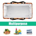 thumbnail image 5 of Maple leaves Large Foldable Oxford Cloth Shopping Bag Laundry Basket Grocery Baskets, 5 of 7