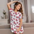 thumbnail image 3 of Easygdp Watermelon Camisón de manga corta para mujer, informal, estampado, 3 of 6