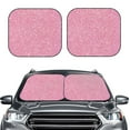 thumbnail image 2 of Haiem Glitter Pink Car Windshield Sun Shade (2 Pieces) Foldable Windshield Sun Shade Car Accessories for Truck SUV Pickup-Small, 2 of 7