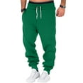 thumbnail image 2 of YDKZYMD Jogger Fleece Cargo Sweatpants Men Drawstring Cinch Bottom Athletic with Pocket Joggers Pants Workout Winter Warm Baggy Pants Heavyweight Hiking Sweatpants Green 3XL, 2 of 6