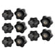 thumbnail image 1 of Paquete de 10 Tuercas de Cabeza de Goma para Apretar A Mano con Forma de Flor de Ciruelo, Tuercas de Mariposa Negras, Tuercas de Mariposa Mecánicas con Forma de Estrella M10, 1 of 5