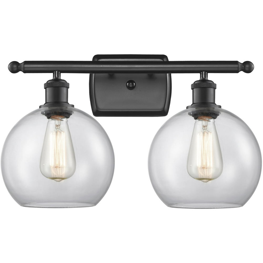 Bathroom Vanity 2 Light Fixtures With Matte Black Finish Cast Brass