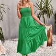 thumbnail image 2 of IROINNID A-Line Dress For Women Sleeveless Square Neck Sexy Vintage Party Dresses Regular Solid Color Dress, 2 of 7