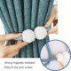 thumbnail image 5 of Magnetic Curtain Tiebacks (2 Pack) Pearl Ball Curtain Magnetic TieBacks Weave Rope Drape Tie Backs for Home, Office, Hotel Window Decorative, golden, 5 of 5