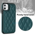 thumbnail image 4 of for iPhone 11 Wallet Case with Card Holder RFID Blocking, Kickstand Card Slots Case, Dimaond Patterned Elegent PU Leather,Double Back Flip Magnetic Clasp and Durable Shockproof Cover,Darkgreen, 4 of 8