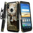 thumbnail image 2 of Jitterbug Smart 3 Phone Case with Tempered Glass Screen Protector (Full Coverage), Nagebee Belt Clip Holster with Built-in Kickstand, Heavy Duty Protective Shockproof Armor Rugged Case (Deer), 2 of 6