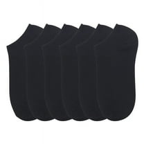 MOPAS Super Low Cut Plain Spandex Socks (6 Pairs-Black)