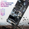 thumbnail image 4 of Camouflage Magnetic Kickstand Case for Xiaomi Poco X4 Pro 5G (Not 4G), Military Grade Heavy Duty Shockproof Protection Army Camo Phone Cover for Xiaomi Poco X4 Pro 5G MC Dark Blue, 4 of 7