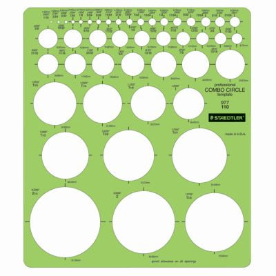 STAEDTLER-MARS LTD Plantilla de círculo combinado Staedtler 977 110