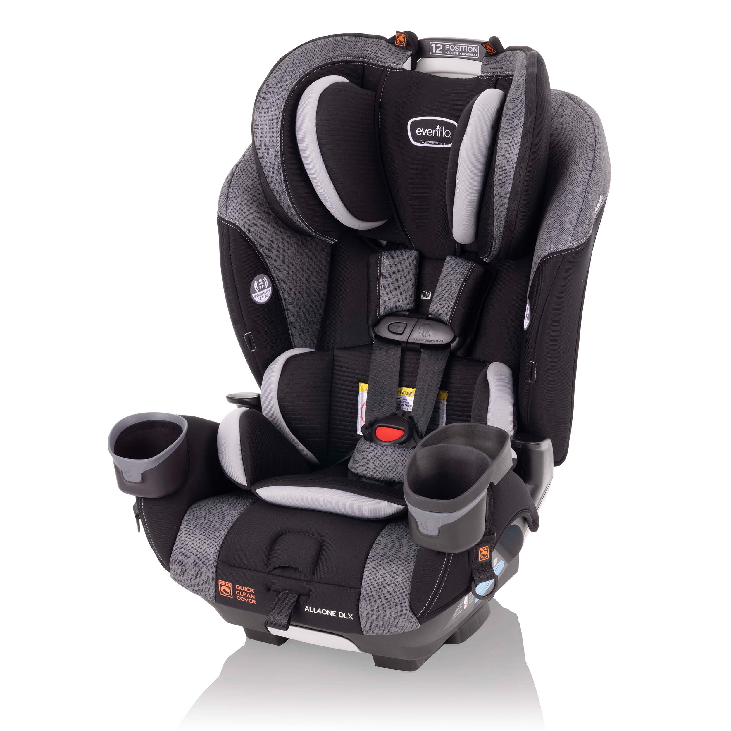 Evenflo EveryFit/All4One 3-in-1 Convertible Car Seat w/Quick Clean Cover (Latitude Gray)