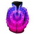 thumbnail image 1 of Sudadera con capucha y cremallera de mandala para hombre, estilo urbano, unisex, estilo Harajuku, de manga larga, con capucha, con estampado 3D, a la moda, de gran tamaño., 1 of 6