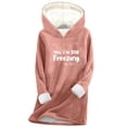 thumbnail image 2 of Aimik Women's Plus Size Fleece Hoodie with Graphic Sweatshirt Sherpa Lined Comfy Winter Warm Pullover Hooded Top, 2 of 5
