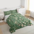 thumbnail image 3 of jejeloiu Cute Flowers Blossom Twin Comforter Sets,White Green Pink Bedding Set For Girls Teens Reversible 2-Piece, 3 of 8