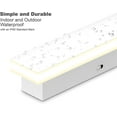 thumbnail image 2 of LEEKI - 24 Inches Modern Outdoor Light Fixture - Rectangular Exterior Light Fixture - 19W 3000K - IP65 Anti Rust - White, 2 of 8