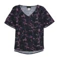 thumbnail image 1 of Lauren M. Petites Blusa festiva para mujer, Púrpura, PS, 1 of 2