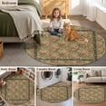 thumbnail image 5 of Sage Green Boho Round Area Rug 4Ft Washable Circle Rugs for Bedroom Dining Room, Vintage Ethnic Tribe Abstract Art Floral Non-Slip Carpet Floor Mats Indoor Outdoor Carpet Runner Aesthetic Home Decor, 5 of 8