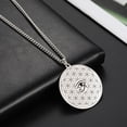 thumbnail image 1 of TEAMER Flower of Life Eye of Horus Vintage Pendants Silver Necklace Men Women Talisman Stainless Steel Jewelry, 1 of 4