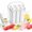 White, variant on Silicone Ice Stick Tray with Storage Caddy - Flexible 6/12-Cavity Mold for Bottles, Freezer