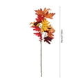 thumbnail image 3 of Orange Artificial Maple Leaf Branch - 27.56" Fall Foliage Decor - Realistic Plastic Autumn Leaves for Indoor/Outdoor Decor, Wedding Centerpieces & Seasonal Home Landscaping, 3 of 6