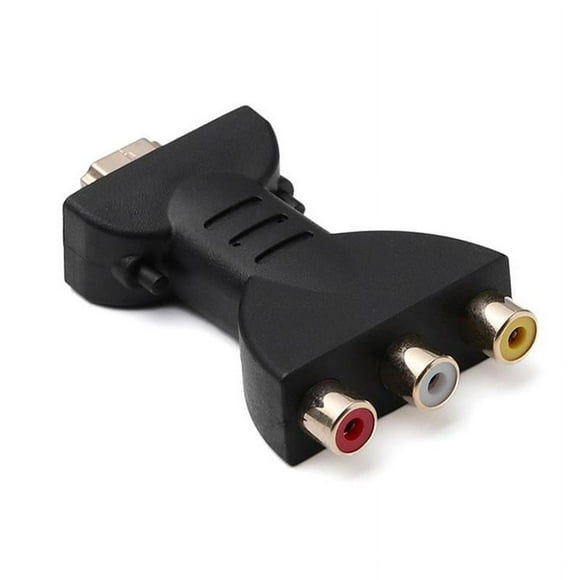 VGA to 3 RCA RGB Video Female To HD 15-Pin VGA Style S2I8 Plug Jack Male Connecter Adapter M6Y7