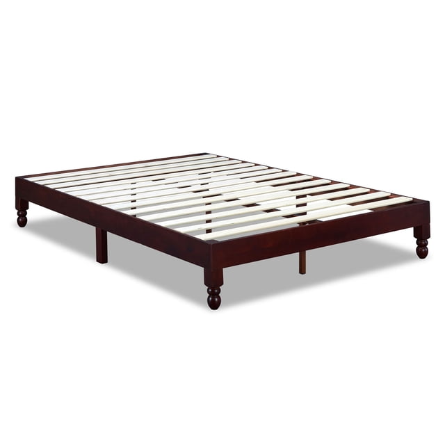 MUSEHOMEINC 12 Pouces Facile Montage Espresso Plate-Forme Lit Cadre, Grand