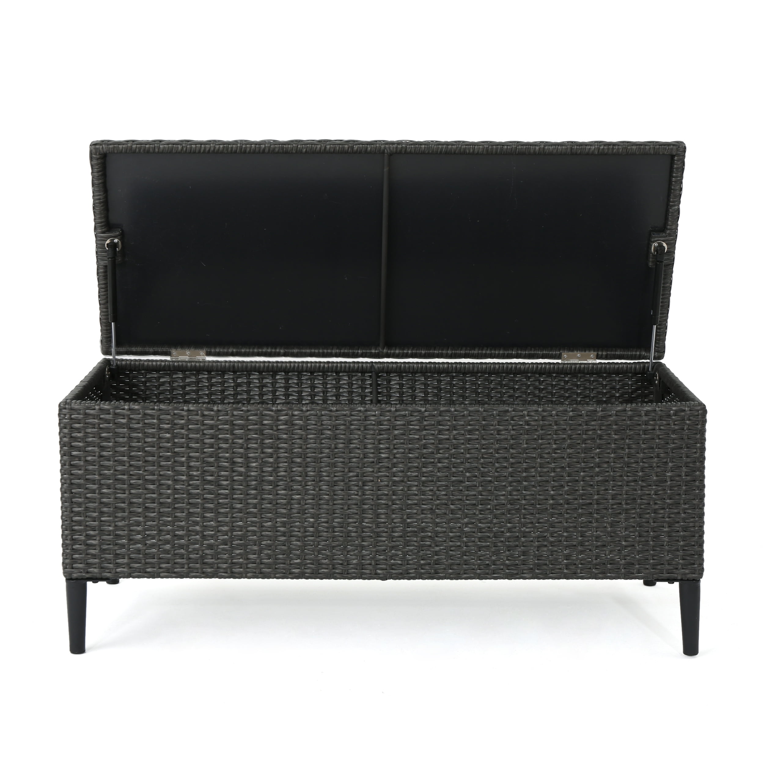 Noble House Randolph Outdoor Wicker Storage Unit, Grey