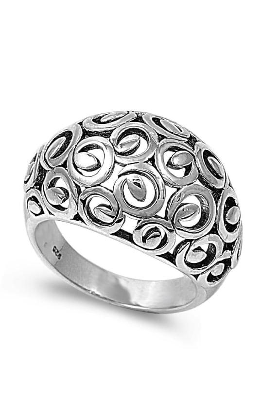 925 Sterling Silver Artisan Artistic Creativity Ring Size 8