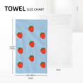 thumbnail image 4 of YFYANG Absorbent Towel, Soft Skin-Friendly Blue Cartoon Strawberry Washcloth Bath Towel, Suitable for All Skin, 27.5 x 16-inch, 4 of 7