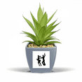thumbnail image 1 of Danseuse Duo Danse Performance Art Faux Pot de Fleurs Ananas Mini Décor, 1 of 3