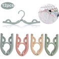 thumbnail image 2 of Perchas de 12 piezas, perchas de plástico portátiles, perchas de viaje plegables, perchas livianas antideslizantes para viajes, perchas plegables que ahorran espacio, al aire libre, C// kaili Sencillez, 2 of 2