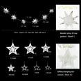 thumbnail image 2 of Cheerland Glitter Silver Star Garlands 3D Star Hanging Decorations, 6.6 ft, 2 of 5