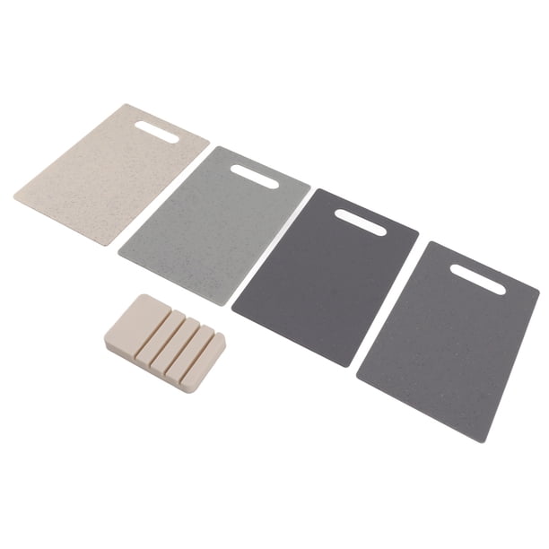 Juego De Tablas De Cortar, Tabla De Cortar De Plástico Portátil De Grado Alimenticio 4 Piezas Con Estante De Almacenamiento Para Carne Para Frutas Para Cocina