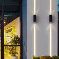 thumbnail image 3 of Black LED Outdoor Wall Sconce Aluminum Lamp Body Wall Light IP65 Waterproof Wall Lamp Modern Durable Exterior Wall Light Anti-Glare Wall Lighting for House Yard Hallway Outdoor Indoor, 3 of 7