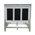 thumbnail image 4 of 90''L X 68''W X 72''H Queen Bed, Gray Fabric & Mirrored Wiith Raised Geometric Trim & Sunburst Motifs, 4 of 5