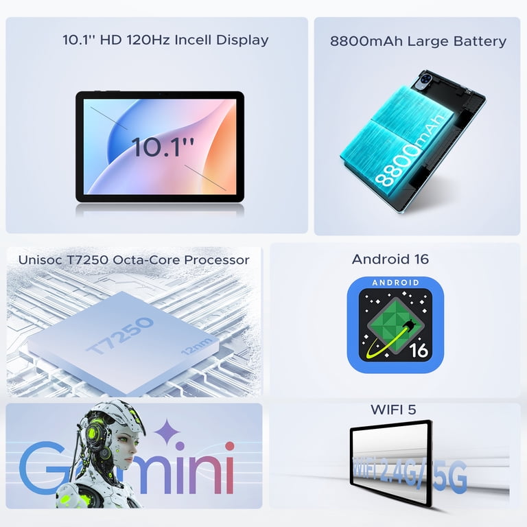 Android16 タブレット 10インチ 高性能・120Hz　P10 Pro Aorlym P10 Pro Android 16 Tablet, 10 inch Tablets with Gemini AI