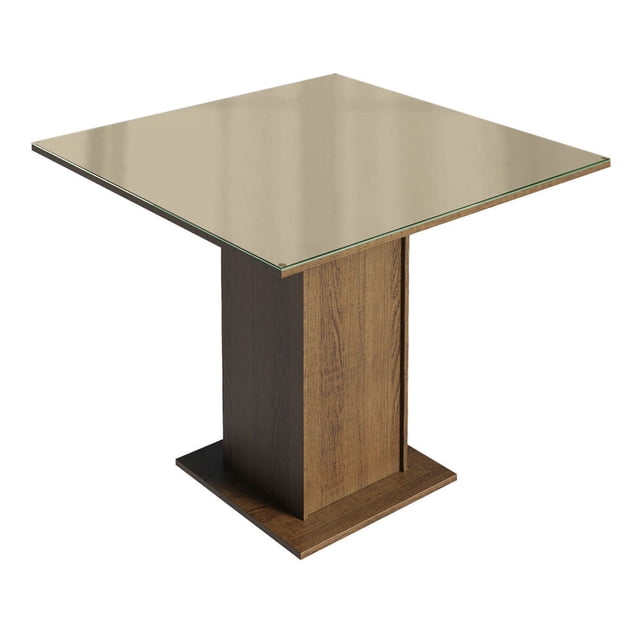 Mesa de Comedor Cuadrada Madesa 5363 con Tapa de Cristal MC