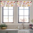thumbnail image 4 of LALILO Kitchen Curtain Valance Watercolor Can Surface Rod Pocket Window Curtain 52"x 18" Set of 2, 4 of 7
