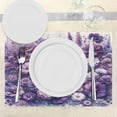 thumbnail image 3 of Ambesonne Purple Place Mats Set of 4, Cottagecore Floral Meadow, Standard Size, Lilac Lavender Quartz, 3 of 5