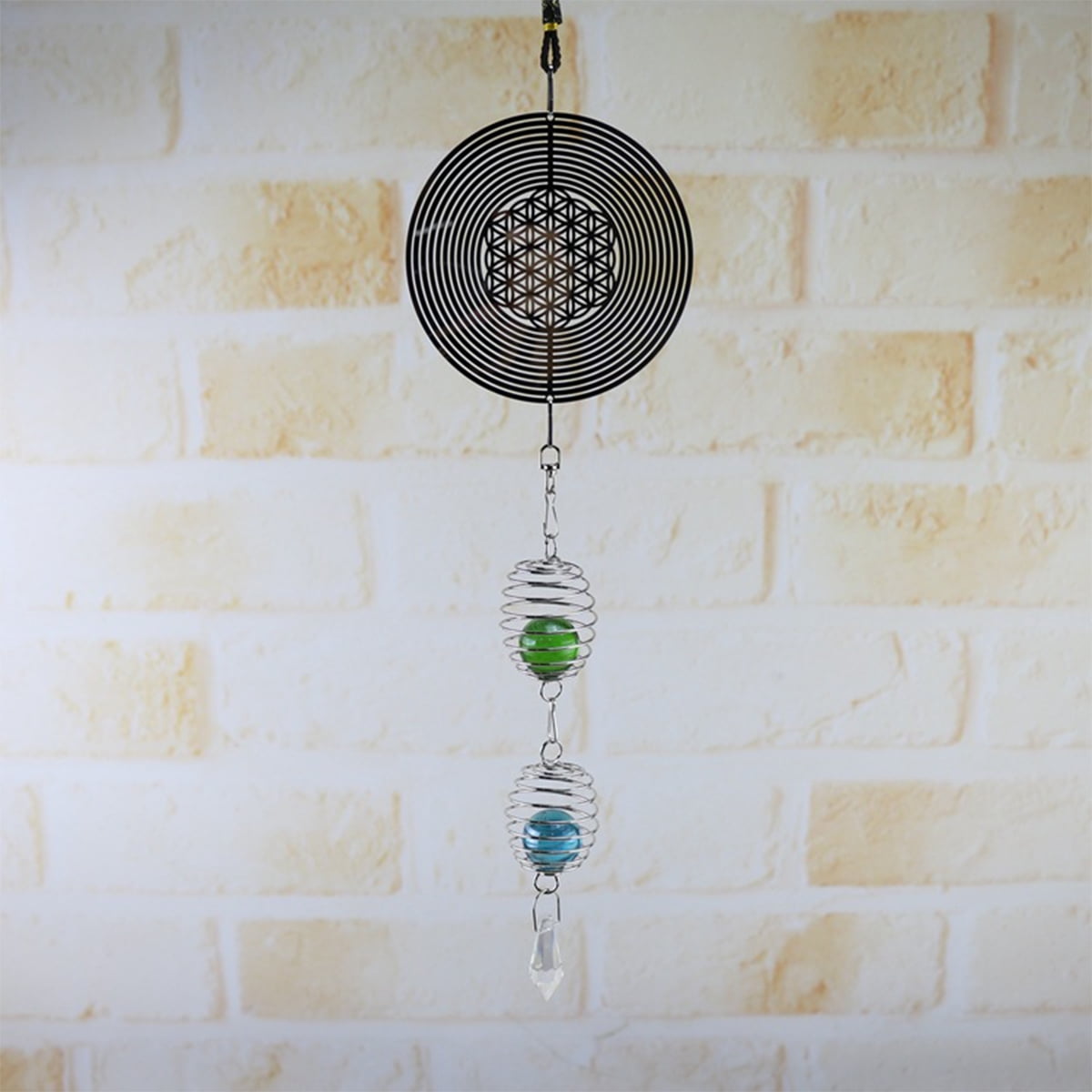 15.7inch Metal Hanging Wind Chimes Spinner Rotating Wind Chime