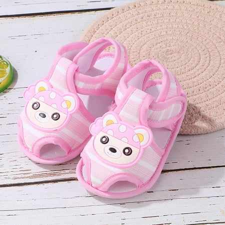 

MIASHUI Baby Shoes Baby Girls Boys Soft Toddler Shoes Toddler Walkers Shoes Cartoon Bear Princess Shoes Sandals