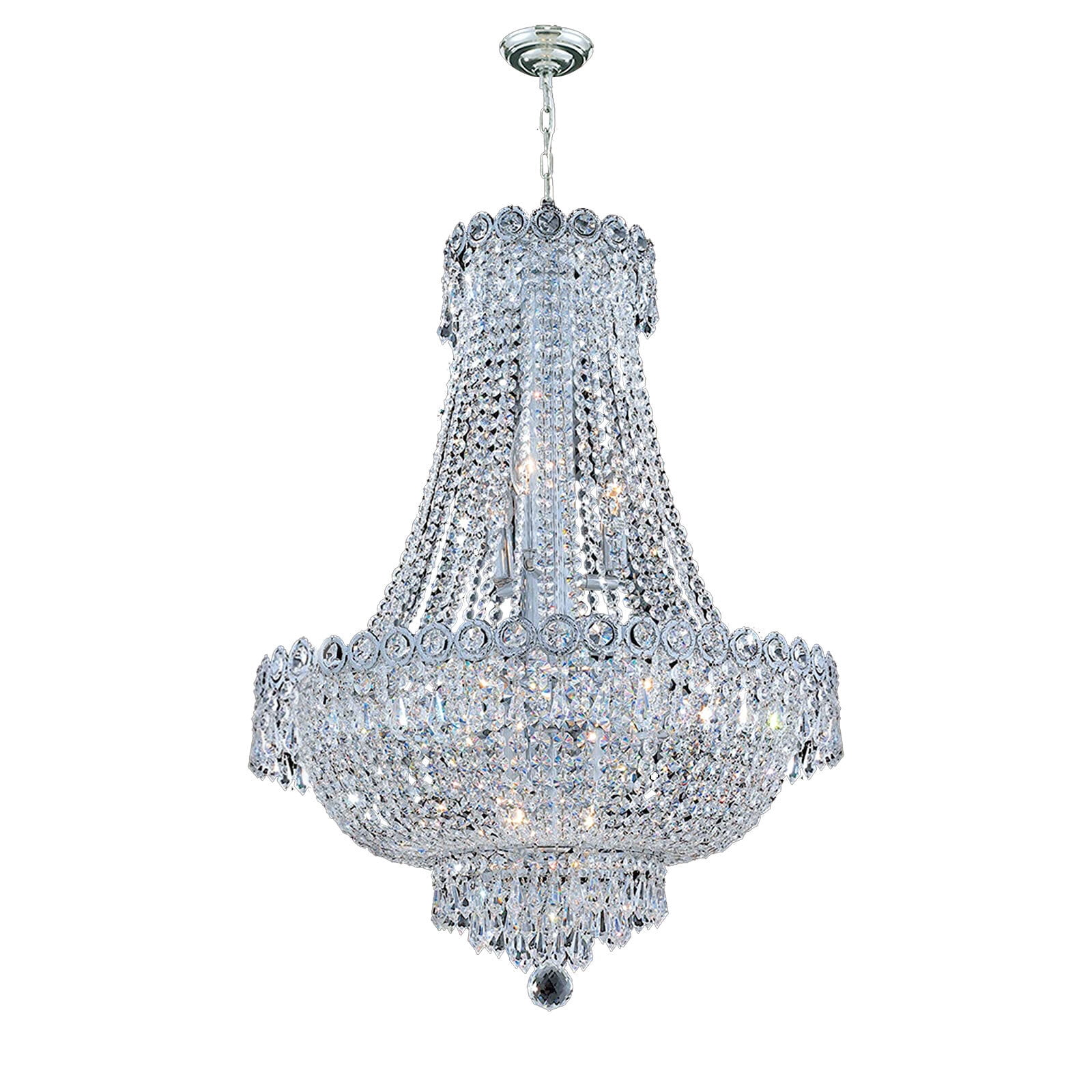 French Empire Crystal Chandelier Lighting Modern Pendant Lamp Hanging Fixtures for Hotel, Banquet Hall, Living Room, Dining Room