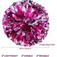 thumbnail image 3 of LINLIN 4Pcs Metallic Foil Cheerleading Pom Poms, Premium Cheerleader Pompoms Kit, Cheering Hand Flowers for Sports Cheers Ball Game Dance Fancy Dress Night Party - 6 Inches, 3 of 7