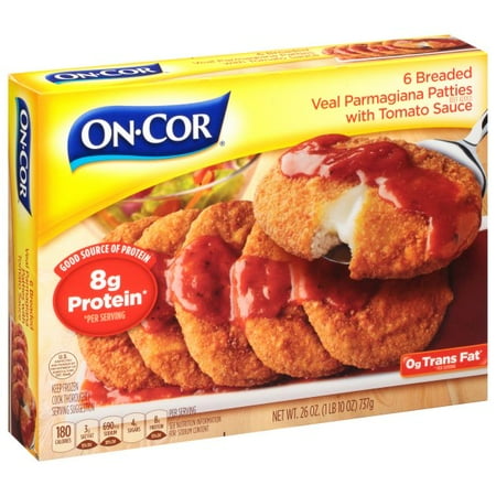 On-Cor® 6 Breaded Veal Parmagiana Patties with Tomato Sauce 26 oz. Box