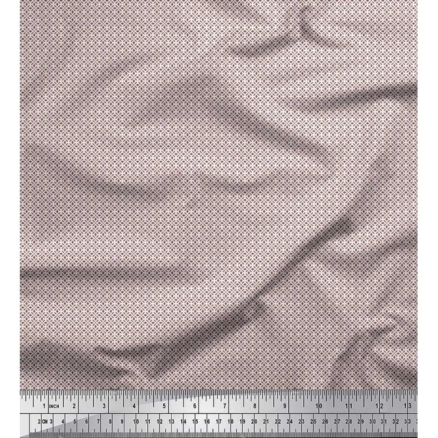 Soimoi Polyester Crepe Fabric Artistic Floral Shirting Print Fabric by The Yard 42 Inch Wide