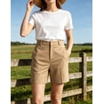 thumbnail image 2 of Slim Shorts for Women Multi Color Versatile Casual Wear Polyester Short,Khaki Size S, 2 of 5