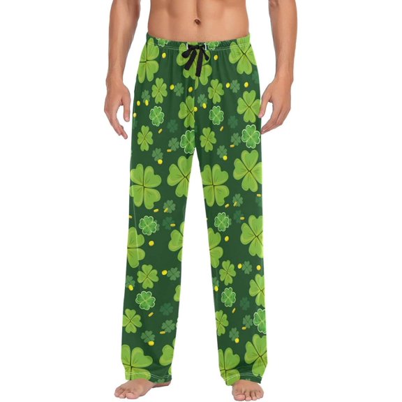 GZHJMY St. Patrick's Day Pajama Pants for Men, Lounge Pants Lightweight Men Pajama Bottoms with Drawstring Pockets, Christmas New Year Birthday Gifts, Small